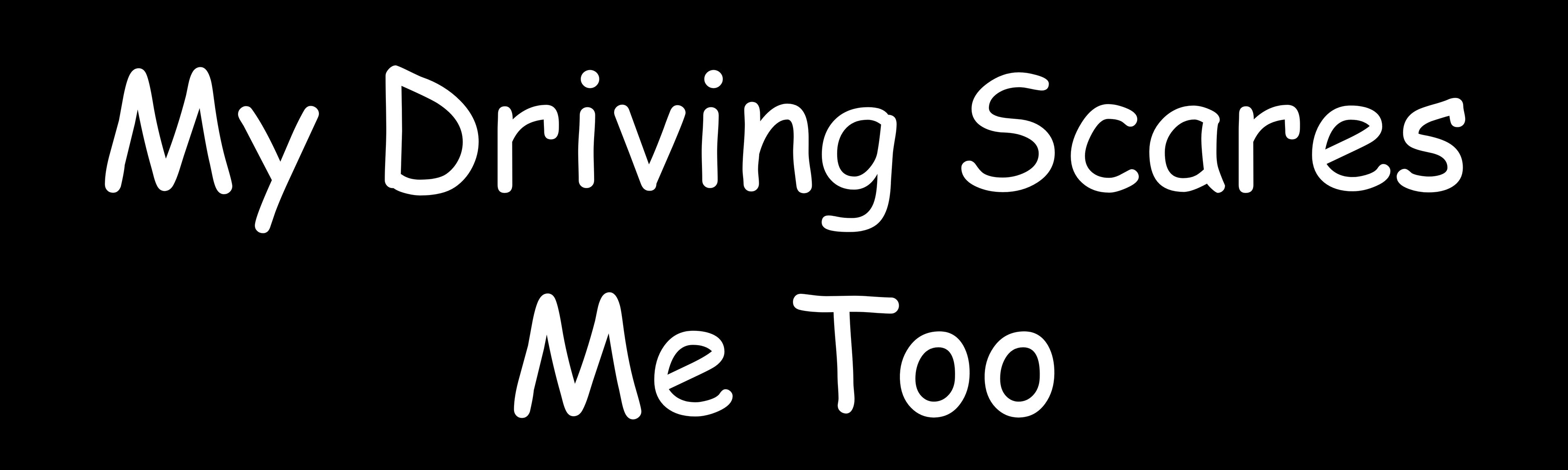 My Driving Scares Me - Bumper Sticker